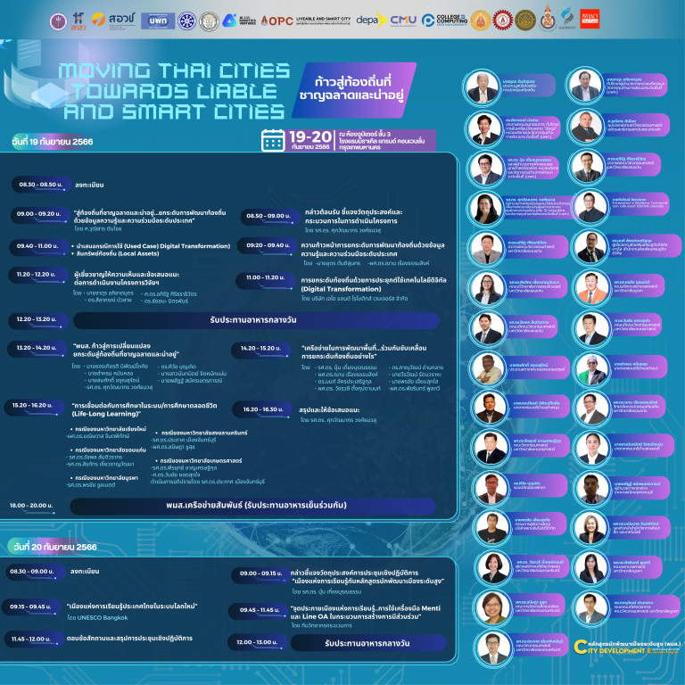 ขอเชิญร่วมงาน ก้าวสู่ท้องถิ่นที่ชาญฉลาดและน่าอยู่ “Moving Thai Cities towards Liable and Smart Cities”